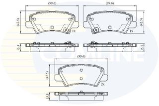 ΣΕΤ ΔΙΣΚΟΦΡΕΝΑ ΟΠΙΣΘ. KIA COMLINE CBP32757