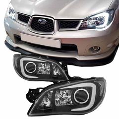 Μπροστινά Φανάρια Set Για Subaru Impreza II GD 06-07 DRL Tube Light Μάυρα H7/H1 Sonar