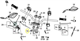 Βάση Τιμονιού Sym Jet-x 125 Lc Abs E5 53231-X8A-000