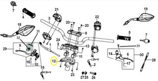 Βάση Τιμονιού Sym Jet-x 125 Lc Abs E5 2021-2023 53231-X8A-000