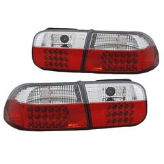 Πισινά Φανάρια Set Για Honda Civic 92-95 2D/4D Led Κόκκινο/Crystal Sonar