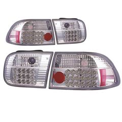 Πισινά Φανάρια Set Για Honda Civic 92-95 2D/4D Led Chrome Sonar