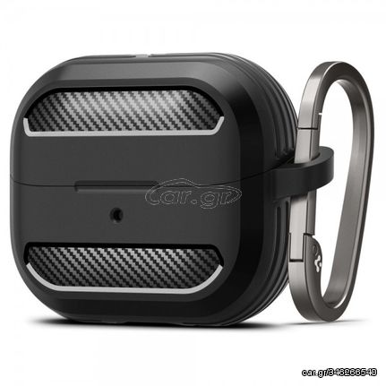 Spigen Rugged Armor Θήκη Σιλικόνης σε Μαύρο χρώμα για Samsung Galaxy Buds 3 / 3 Pro, ACS08330