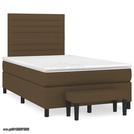 ΚΡΕΒΑΤΙ BOXSPRING ΜΕ ΣΤΡΩΜΑ ΣΚΟΥΡΟ ΚΑΦΕ 120X190 ΕΚ ΥΦΑΣΜΑΤΙΝΟ 3270365