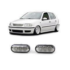 Πλαϊνά Φλας Φτερού Για VW Golf / Polo / Passat / Vento / T5 / Sharan / Seat Ibiza / Cordoba / Ford Galaxy Led Canbus Chrome 2 Τεμάχια