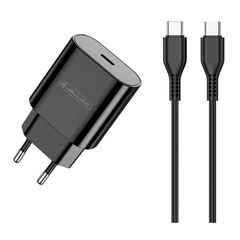 Φορτιστής Κινητού JELLICO C35 PD 25W 1xUSB-C + Cable USB-C to USB-C Black