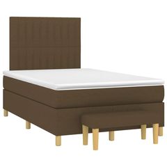 ΚΡΕΒΑΤΙ BOXSPRING ΜΕ ΣΤΡΩΜΑ ΣΚΟΥΡΟ ΚΑΦΕ 120X190 ΕΚ ΥΦΑΣΜΑΤΙΝΟ 3270421