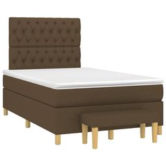 ΚΡΕΒΑΤΙ BOXSPRING ΜΕ ΣΤΡΩΜΑ ΣΚΟΥΡΟ ΚΑΦΕ 120X190 ΕΚ ΥΦΑΣΜΑΤΙΝΟ 3270428