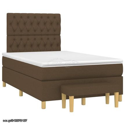 ΚΡΕΒΑΤΙ BOXSPRING ΜΕ ΣΤΡΩΜΑ ΣΚΟΥΡΟ ΚΑΦΕ 120X190 ΕΚ ΥΦΑΣΜΑΤΙΝΟ 3270428