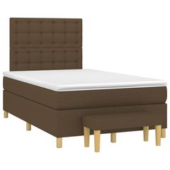 ΚΡΕΒΑΤΙ BOXSPRING ΜΕ ΣΤΡΩΜΑ ΣΚΟΥΡΟ ΚΑΦΕ 120X190 ΕΚ ΥΦΑΣΜΑΤΙΝΟ 3270435