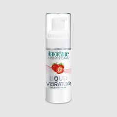 Υγρός Δονητής με Γεύση Φράουλα Amoreane Liquid Vibrator Strawberry Flavor - 30 ml