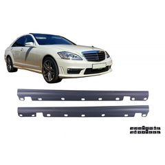 Πλαινά Μασπιέ Για Mercedes-Benz S-Class W221 06-13 Amg S65 Look Κοντό Από Abs Πλαστικό 2 Τεμάχια