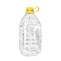 Φιάλη PET 5,000lt Διάφανη με Κίτρινο Πώμα και Χερούλι (32 ΤΜΧ)