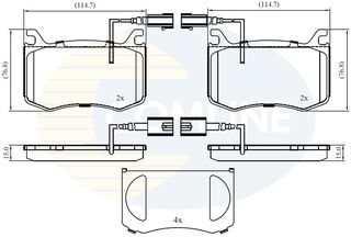 ΣΕΤ ΔΙΣΚΟΦΡΕΝΑ ΕΜΠΡ. ALFA ROMEO COMLINE CBP12422