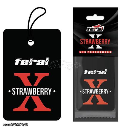 Αρωματικό Αυτοκινήτου Κρεμαστό Feral X Collection Strawberry 1 Τεμάχιο