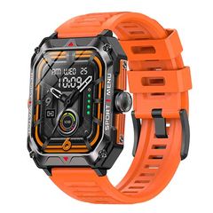 Lamtech Sport Watch Bt5.1 with Health Sensor and Sport Tracking Square Tft 2.02' Display B.Orange, LAM113492