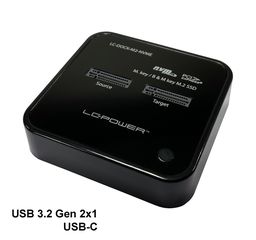 Lc-Power Docking Station for Two Nvme-M2 Ssd USB3.2, LC-DOCK-M2-NVME