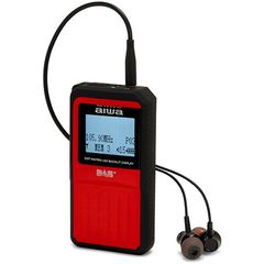 Aiwa Pocket Digital Radio with Dab+ and Earphones Red, RD-20DAB/RD