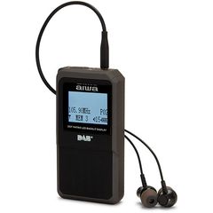 Aiwa Pocket Digital Radio with Dab+ and Earphones Black, RD-20DAB/BK