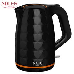 Adler Black Plastic Kettle 1,7L, AD1277B