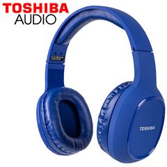 Toshiba Audio Bluetooth Sport Rubber Coated Stereo Headphone Blue, RZE-BT160H-BLUE