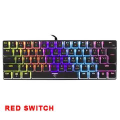 White Shark Mechanical Keyboard Black Red Switch, ASHIKO-B-US-RED