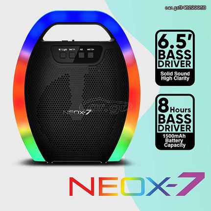 Sonic Gear Portable Tws Bt/USB/Fm Speaker Rgb Effects, NEOX7