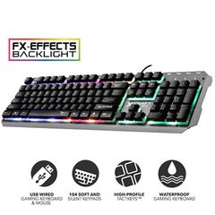 Alcatroz Spill Proof Gaming Keyboard with Backlight Effects, XKB300