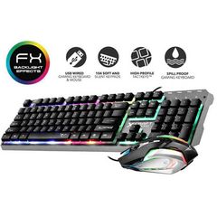 Alcatroz Waterproof USB Rgb Wired Combo Keyboard and Mouse X-Craft Xc3000, XC3000