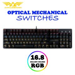 Armaggeddon Optical Mechanical Rgb Keyboard Mko-13R Black, MKO-13RB