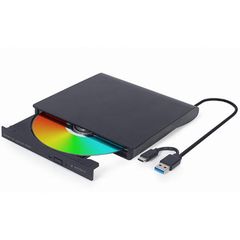 Gembird External USB Dvd Drive Black, DVD-USB-03