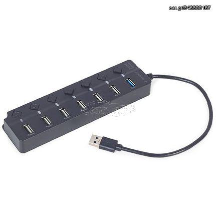 Gembird 7-Port USB Hub (1Xusb3.1+6Xusb2.0) with Switches, UHB-U3P1U2P6P-01