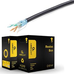 Cat 5E Ftp Lan Outdoor Cable Solid Awg24 Copper (0.51Mm) Gel Filled Black Color, 305M, FPC-5051GE-SO-OUT