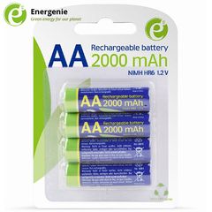 Energenie Rechargeable Aa Instant Batteries Ready To Use 2000Mah 4PCs Retail Pack, EG-BA-AA20R4-01