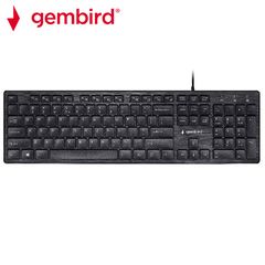 Gembird Multimedia Chocolate Keyboard USB Us Layout Black, KB-MCH-03