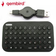 Gembird Bluetooth Mini Keyboard 49Keys Us Layout Black, KB-BTF2-B-US