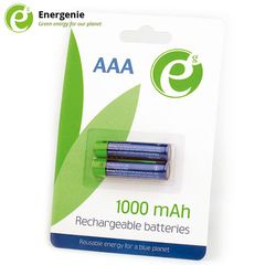 Energenie Ni-Mh Rechargeable Aaa Batteries 1000Mah 2PCs Retail Pack, EG-BA-AAA10-01