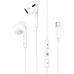 Lamtech Lightning Wired Earphones with Microphone White, LAM111740