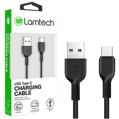 Lamtech Datacable Type C 3M Black, LAM111696