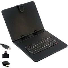 Lamtech Black Universal 10.1'-10.4' Tablet Case with Gr Keyboard and 3 USB Tips, LAM021912