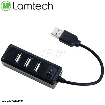 Lamtech 4-Port USB Hub Black, LAM021479