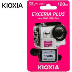 Kioxia 4K Micro Sd 128Gb Exceria Plus Uhs I U3 with Adapter M303, LMPL1M128GG2