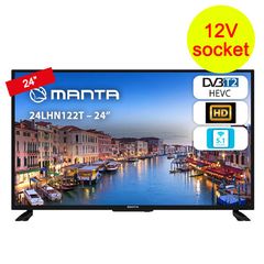 Manta 24 '' Hd Dvb-T2 Hevc / H.265 Tv, 12V Socket, 24LHN122T