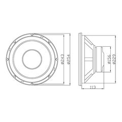 Woofer 10" 400W Blow, A-250