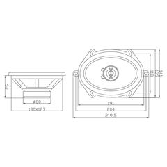 Ηχεία Ζευγάρι 3 Δρόμων 5x7" WH-5703 FORD BLOW, WH-5703