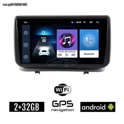 RENAULT CLIO (2005-2011) Android οθόνη αυτοκίνητου 2GB με GPS WI-FI (ηχοσύστημα αφής 9" ιντσών OEM Youtube Playstore MP3 USB Radio Bluetooth Mirrorlink εργοστασιακή, 4x60W, AUX)