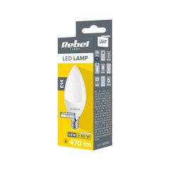 Λάμπα LED E14 5W-230V 3000K κερί Rebel, ZAR0558