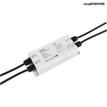 DMX512/RDM DECODER RGBW 5A*4CH 12-24VDC MAX20A IP65 D4-WP