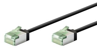 GOOBAY καλώδιο δικτύου 74353, CAT 8.1 U/FTP, ultra slim, copper, 40Gbps, 1m, μαύρο