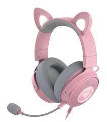 Razer KRAKEN KITTY V2 PRO - Quartz - RGB - USB 7.1 Gaming Headset - Kitty, Bear, Bunny Ears